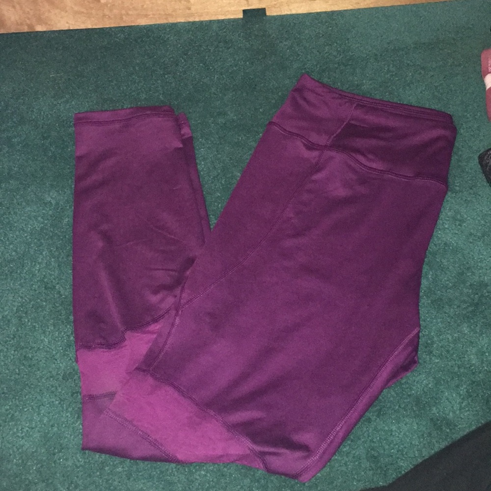 Purple athletic leggings
